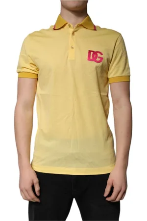 Dolce & Gabbana Top, Herre, Gul, S, Bomuld, Gul Logo Krave Polo T-shirt