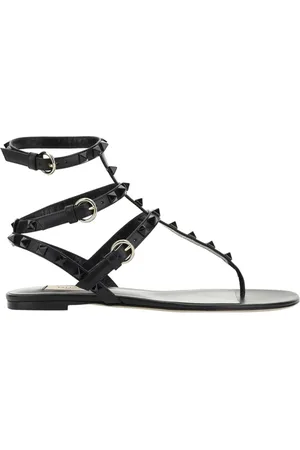 VALENTINO GARAVANI Sko, Dame, Sort, 35 EU, Sorte Flip-Flop Sandaler Chic Stil