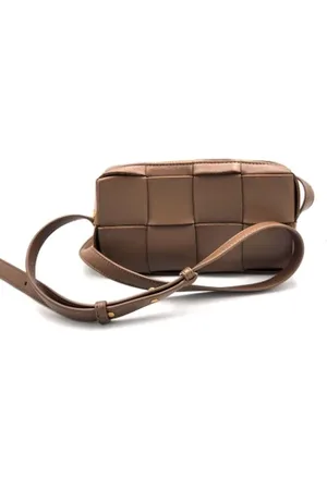 Bottega Veneta Pre-owned, Dame, Brun, ONE SIZE, Uld, Pre-owned Laeder crossbody-tasker