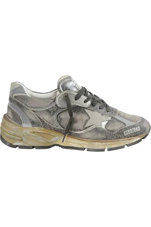 Golden Goose Sko, Herre, Grå, 42 EU, Læder, Suede Dad-Star Sneakers med læderdetalje