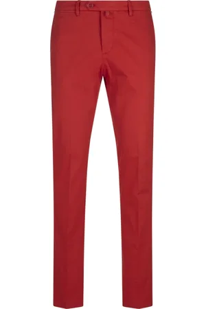 Kiton Bukser, Herre, Rød, W35, Bomuld, Rød Bomuld Elastan Jeans
