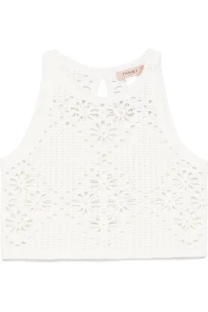 Twin-Set Top, Dame, Hvid, XS, Uld, Stilfuldt Top Sæt