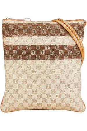 Loewe Pre-owned, Dame, , ONE SIZE, Uld, Pre-owned Canvas skuldertasker