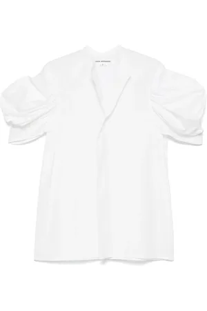 JUNYA WATANABE Bluser & Skjorter, Dame, Hvid, M, Bomuld, Hvid Bomuld Ballonærme Top