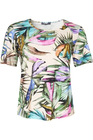 Elton Top, Dame, Flerfarvet, M, Tyl, Blomster Kaleidoskop T-Shirt