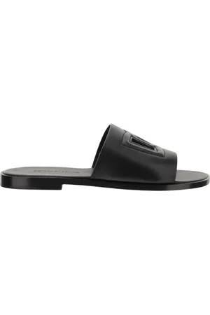 Dolce & Gabbana Sko, Herre, Sort, 41 EU, Læder, Sorte sandaler