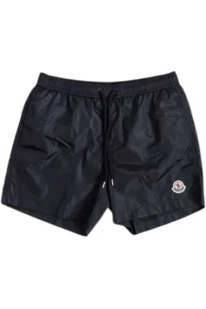 Moncler Badetøj, Herre, Sort, XL, Nylon, Mørkeblå Svømme Shorts Teknisk Model