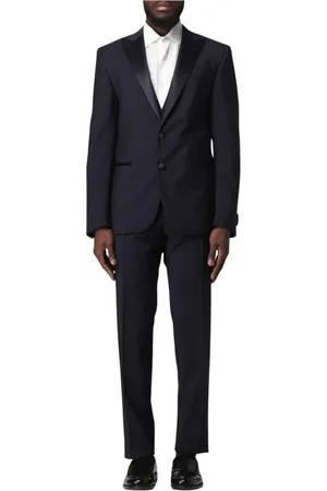 corneliani Jakkesæt, Herre, Blå, 2XL, Uld, Blåt To-Delt Jakkesæt Klassisk Stil