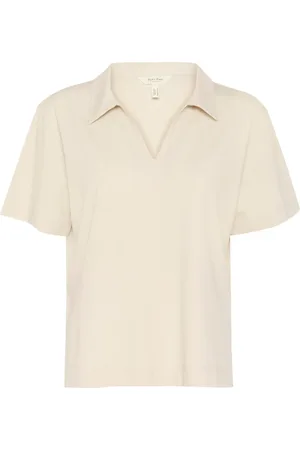 Part Two Top, Dame, Brun, L, Uld, Fransk Eg Tee med V-Hals