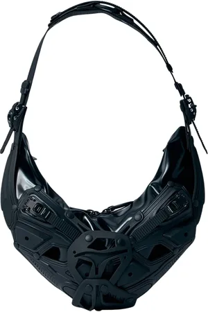 Innerraum Taske, Herre, Sort, ONE SIZE, Uld, Mat Crossbody Taske med Justerbar Strop
