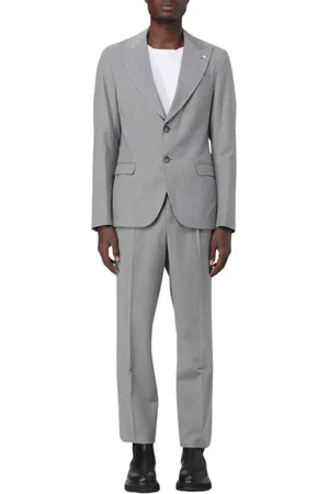 Manuel Ritz Jakkesæt, Herre, Grå, 2XL, Burgundy Elegant Two-Piece Suit