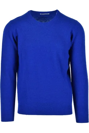 KANGRA CASHMERE Strik, Herre, Blå, 3XL, Uld, Uldblanding Strik Trøje