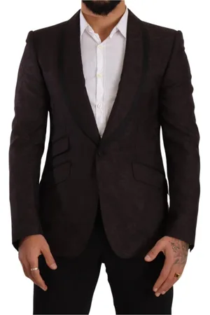 Dolce & Gabbana Jakke, Herre, Rød, M, Uld, Bordeaux Shawl Lapel Blazer