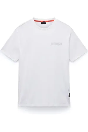 Napapijri Top, Herre, Hvid, M, Bomuld, Kortærmet bomuldst-shirt