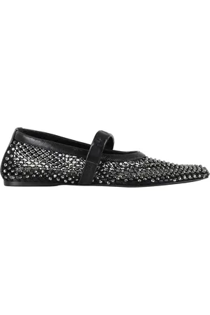 Marni Sko, Dame, Sort, 38 EU, Bomuld, Sort Mesh Mary Jane Ballet Flats