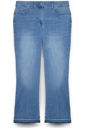 Fiorella rubino Jeans, Dame, Blå, 3XL, Bomuld, Cropped-Jeans