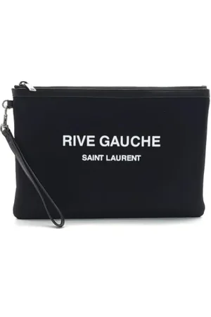 Saint Laurent Pre-owned, Dame, Sort, ONE SIZE, Tyl, Pre-owned Laeder clutches