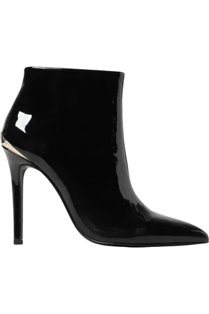 Roberto Cavalli Sko, Dame, Sort, 37 EU, Læder, Sort Patent Læder Ankelstøvler