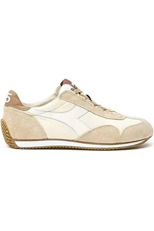 Diadora Sko, Herre, Hvid, 41 EU, Canvas Stone Wash Sneakers