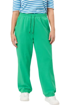 Elton Bukser, Dame, Grøn, L, Bomuld, Behagelige Grønne Sweatpants Hannelouise Model