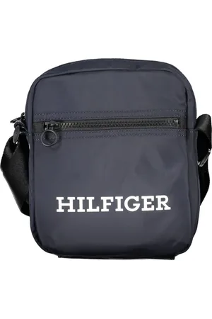 Tommy Hilfiger Taske, Herre, Blå, ONE SIZE, Uld, Blå Herre Skuldertaske Kontrastdetaljer