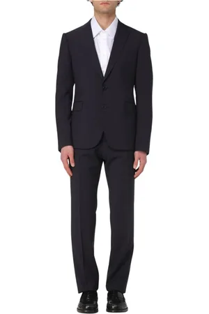 Emporio Armani Jakkesæt, Herre, Blå, XL, Uld, Blåt To-Delt Jakkesæt