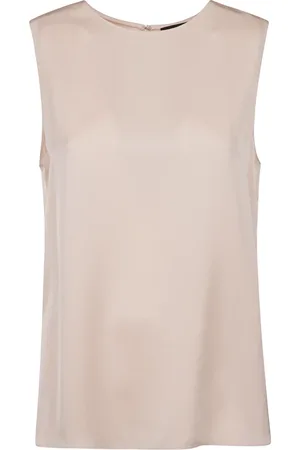THEORY Top, Dame, Lyserød, S, Silke Ærmeløs Top