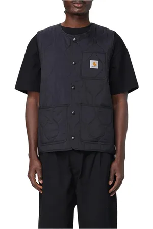 Carhartt Jakke, Herre, Sort, L, Sort Zip-Up Jakke med Lommer