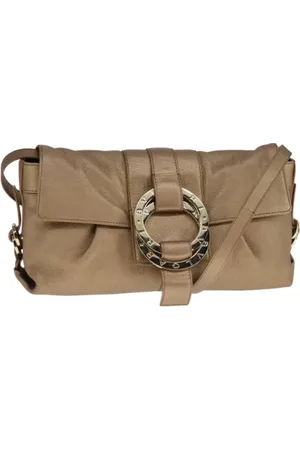 Bvlgari Pre-owned, Dame, Brun, ONE SIZE, Uld, Pre-owned Laeder skuldertasker
