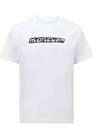 Moncler Top, Herre, Hvid, L, Bomuld, Klassisk Bomuld T-Shirt