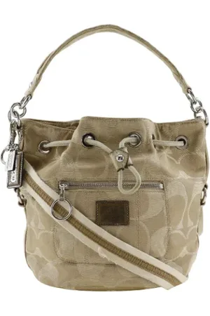 Coach Pre-owned, Dame, , ONE SIZE, Uld, Pre-owned Canvas skuldertasker