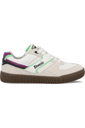 ETONIC Sko, Dame, Hvid, 39 EU, Verbena-Lime Sneakers i ruskind og mesh