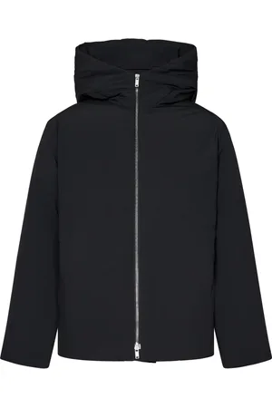 Jil Sander Jakke, Herre, Sort, L, Uld, Sort Hættedunjakke Aw24