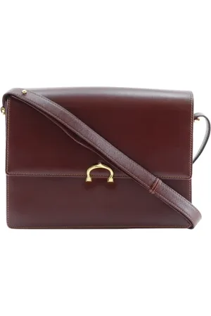 Cartier Pre-owned, Dame, Brun, ONE SIZE, Uld, Pre-owned Laeder crossbody-tasker