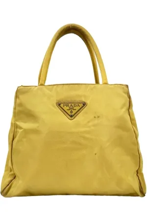 Prada Pre-owned, Dame, Gul, ONE SIZE, Nylon, Pre-owned Canvas totes