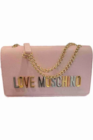 Moschino Taske, Dame, Lyserød, ONE SIZE, Uld, Stilfuld PU Skuldertaske i Grå
