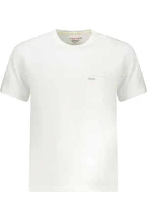 Guess Top, Herre, Hvid, M, Bomuld, Hvid Bomuld Crewneck T-Shirt