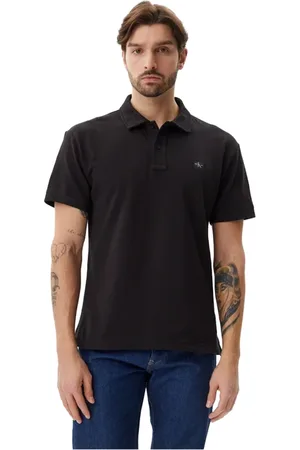Calvin Klein Top, Herre, Sort, M, Bomuld, Korte ærmer Polo Skjorter