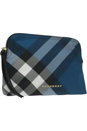 Burberry Pre-owned, Dame, Blå, ONE SIZE, Nylon, Pre-owned nylon pouches