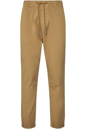 Tommy Hilfiger Bukser, Herre, Brun, W32 L30, Bomuld, Klassiske bomuldsbukser med elastik i taljen