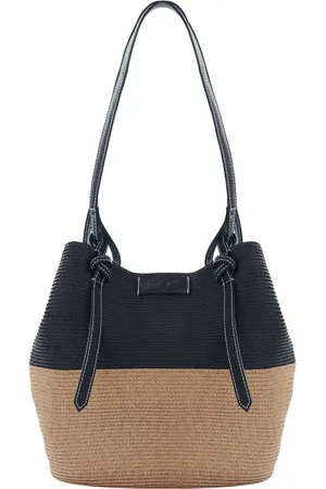 Manila Grace Taske, Dame, Sort, ONE SIZE, Uld, Bicolore Strandtaske Stilfuldt Design