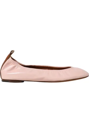 Lanvin Sko, Dame, Lyserød, 39 EU, Læder, Rosa Patent Læder Ballet Flats