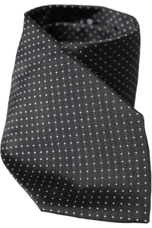 Dolce & Gabbana Tilbehør, Herre, Sort, ONE SIZE, Polkaprik Silkeslips - Sort