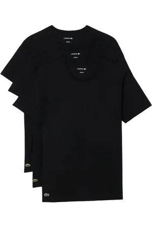 Lacoste Top, Herre, Sort, L, Bomuld, Sort Logo Bomuld T-shirt Pakke