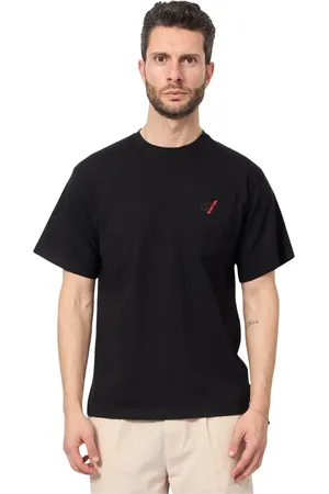afterlabel Top, Herre, Sort, L, Bomuld, Sort bomuldst-shirt med logolomme