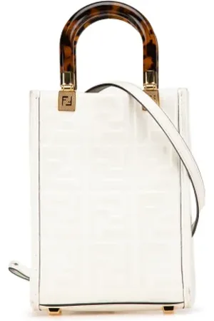 Fendi Pre-owned, Dame, Hvid, ONE SIZE, Uld, Pre-owned Laeder fendi-tasker