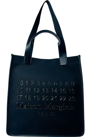Maison Margiela Taske, Herre, Blå, ONE SIZE, Bomuld, Logo Motif Tote Bag Button Lukning