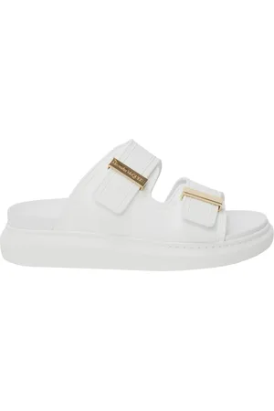 Alexander McQueen Sko, Dame, Hvid, 38 1/2 EU, Uld, Hvid Gummi Dame Sko