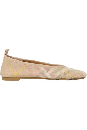 Burberry Sko, Dame, , 36 EU, Ivory Strikket Ballerina Flats