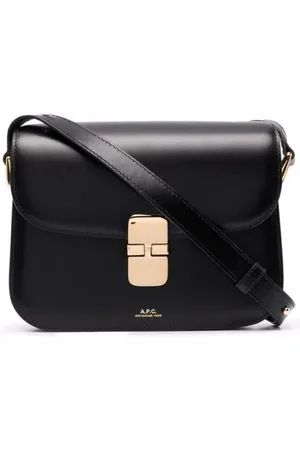 A.P.C. Taske, Dame, Sort, ONE SIZE, Uld, Sort Læder Skuldertaske